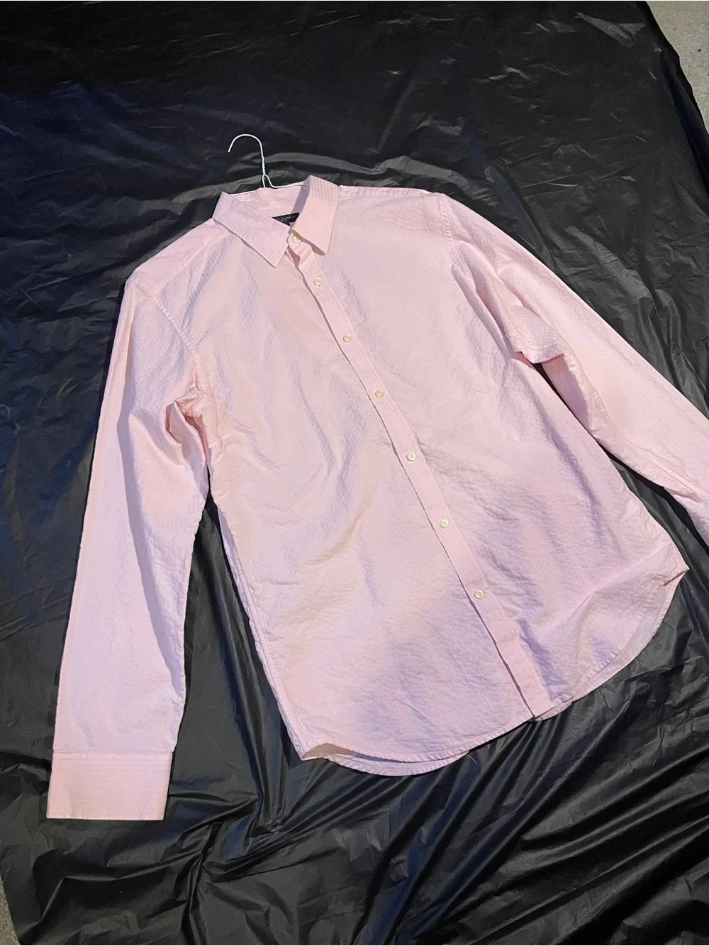 Banana Republic Slim Fit Dress Shirt Pink Stripe Large